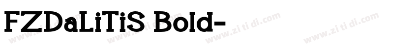 FZDaLiTiS Bold字体转换